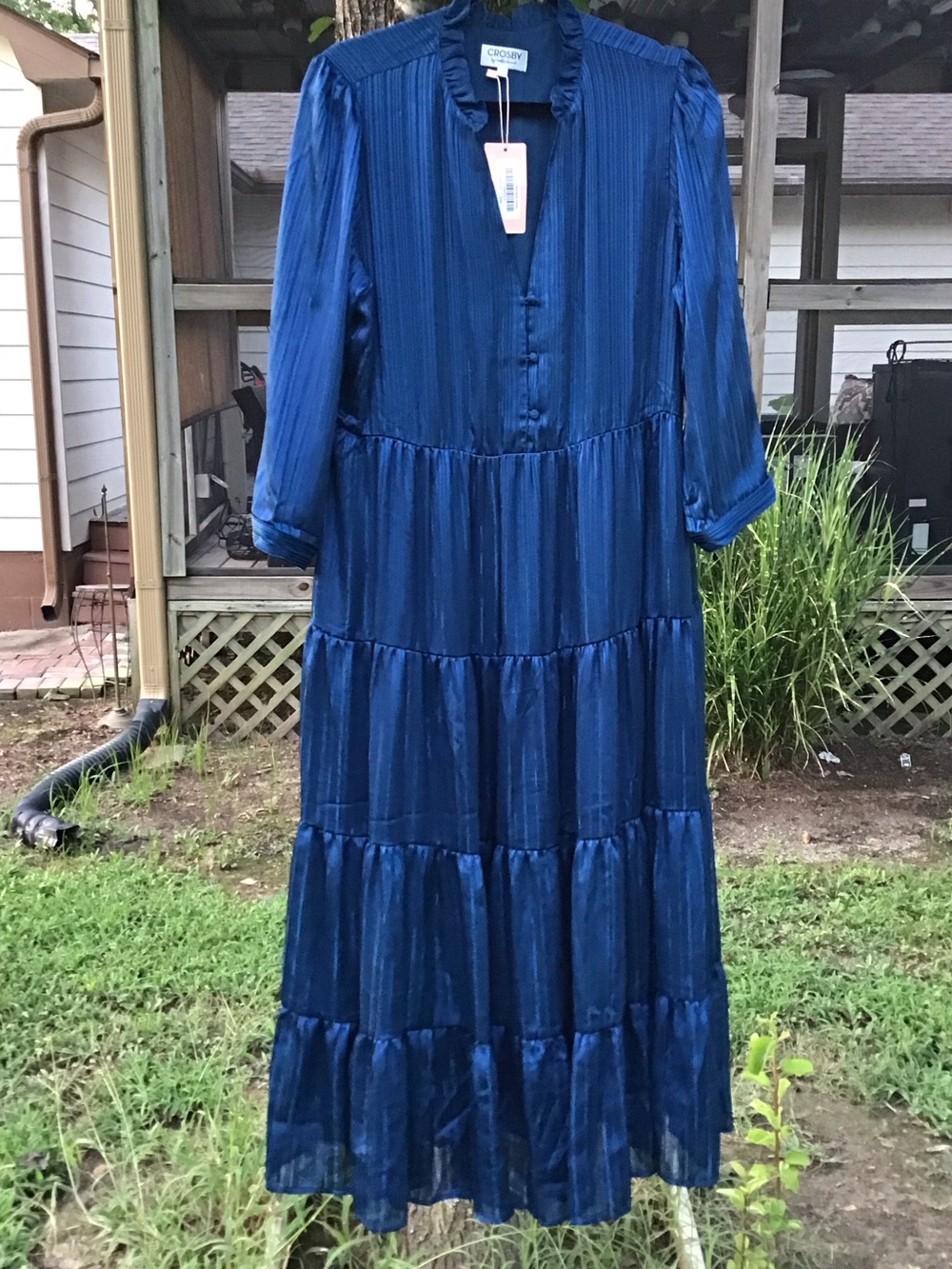 Crosby by Mollie Burch Neptune Macrostie Ruffled Tiered Dress